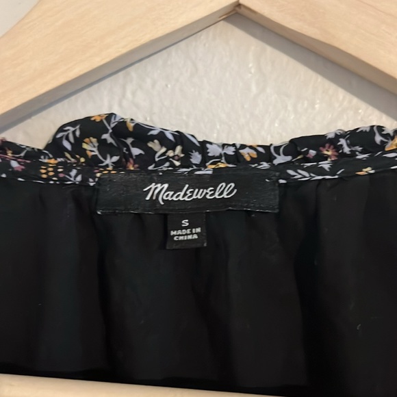 Madewell ruffle button front trapeze dress in folk magic floral - Picture 3 of 6